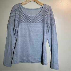 NWT Lorna Jane carter long sleeve tee gray large
